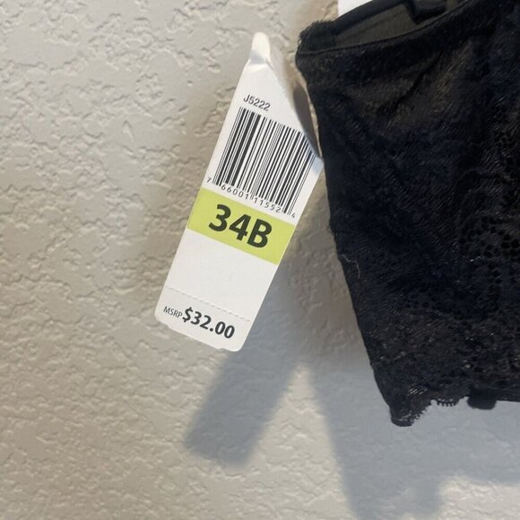 NWT Jezebel Black Lace Light Lift Bra Size 34B Convertible New - Picture 5 of 7